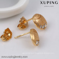 91336 Popular women jewelry circle shaped earrings simply style gold plated fashion stud earrings